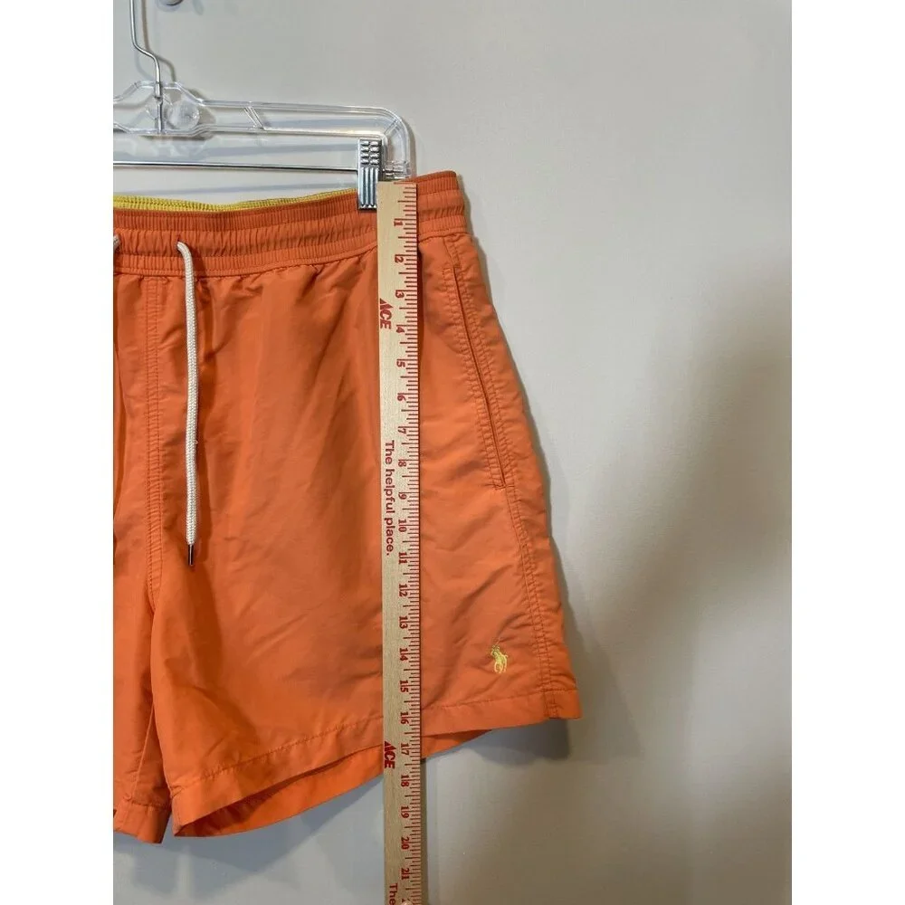 Polo Ralph Lauren Orange Swim Trunks Beachwear Summer Men's Size XL Drawstring‎